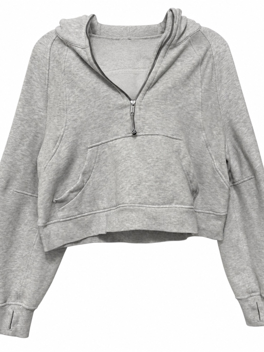 Lululemon| Gray Cropped Hoodie Scuba Mini Skirt Matching Athleisure Set - Picture 2 of 8